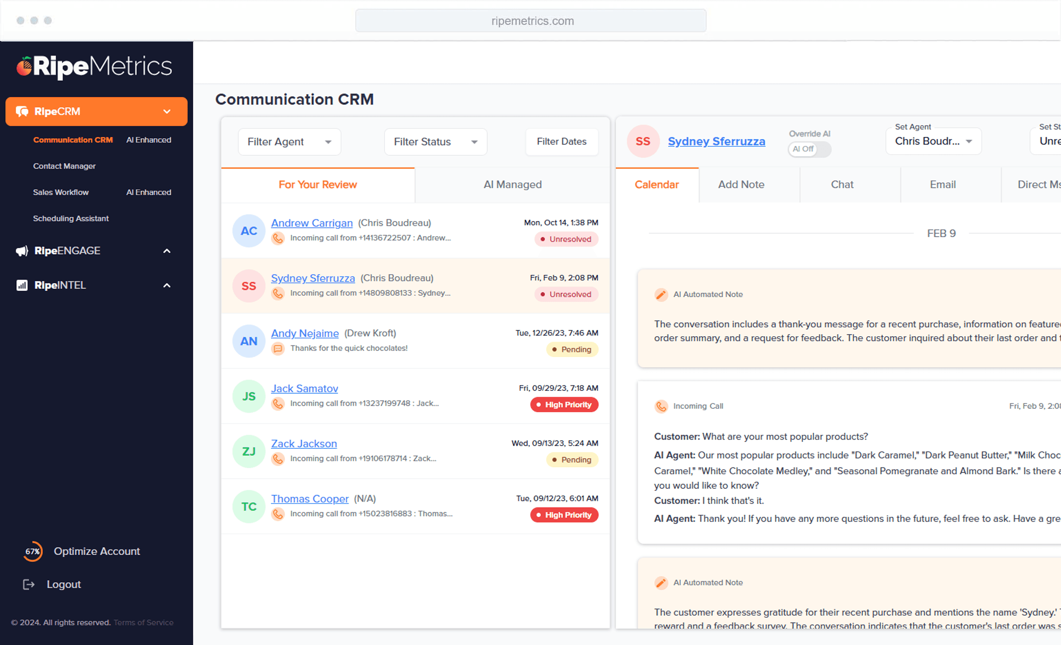 RipeMetrics AI-Native Customer Growth Platform